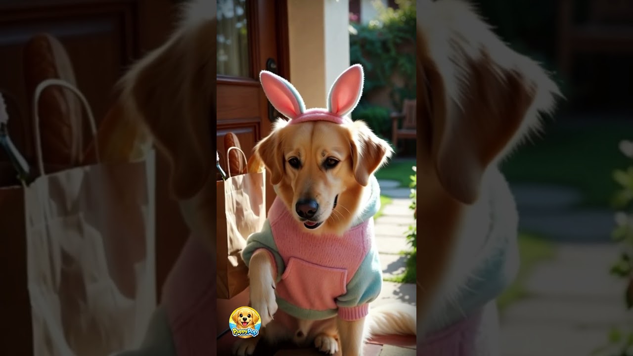 El tierno secreto detrás del Firulais con orejas de conejo