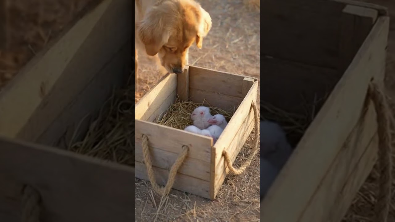 Corazón de oro: El tierno instinto de un Golden Retriever