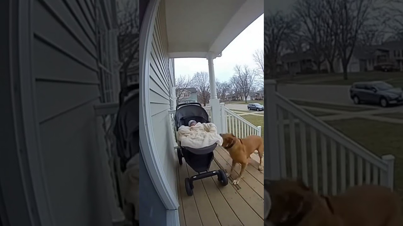El conmovedor instinto protector de un Golden hacia su bebé