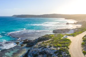 Paisaje de Kangaroo Island en Australia, lugar donde una perrita sobrevivió 18 meses sola